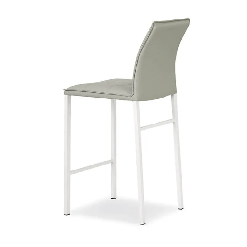 Europea Atlanta Tabouret snack italien en synthétique avec pieds en métal* Tabouret Snack (assise +/- 65 Cm)|Tabouret De Bar (assise +/- 80 Cm)