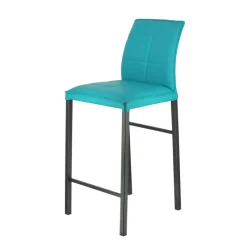 Europea Atlanta Tabouret snack italien en synthétique avec pieds en métal* Tabouret Snack (assise +/- 65 Cm)|Tabouret De Bar (assise +/- 80 Cm)
