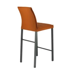 Europea Atlanta Tabouret snack italien en synthétique avec pieds en métal* Tabouret Snack (assise +/- 65 Cm)|Tabouret De Bar (assise +/- 80 Cm)