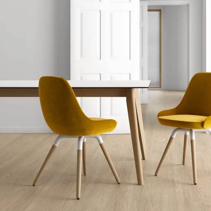 Cancio Atlas Table scandinave extensible en céramique avec pieds en bois* Table De Salle à Manger