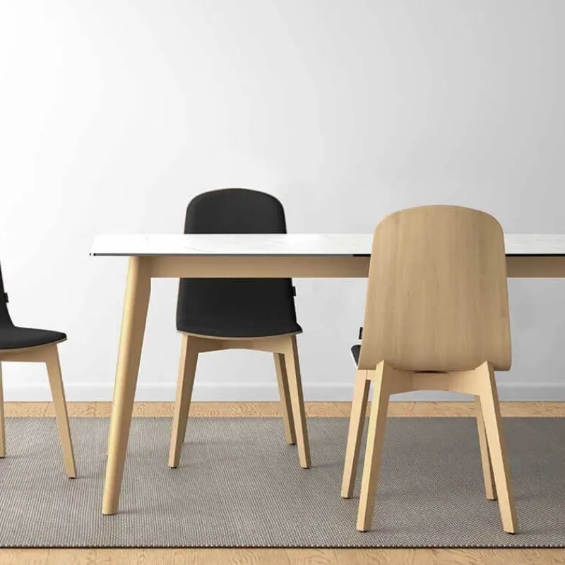 Cancio Atlas Table scandinave extensible en céramique avec pieds en bois* Table De Salle à Manger