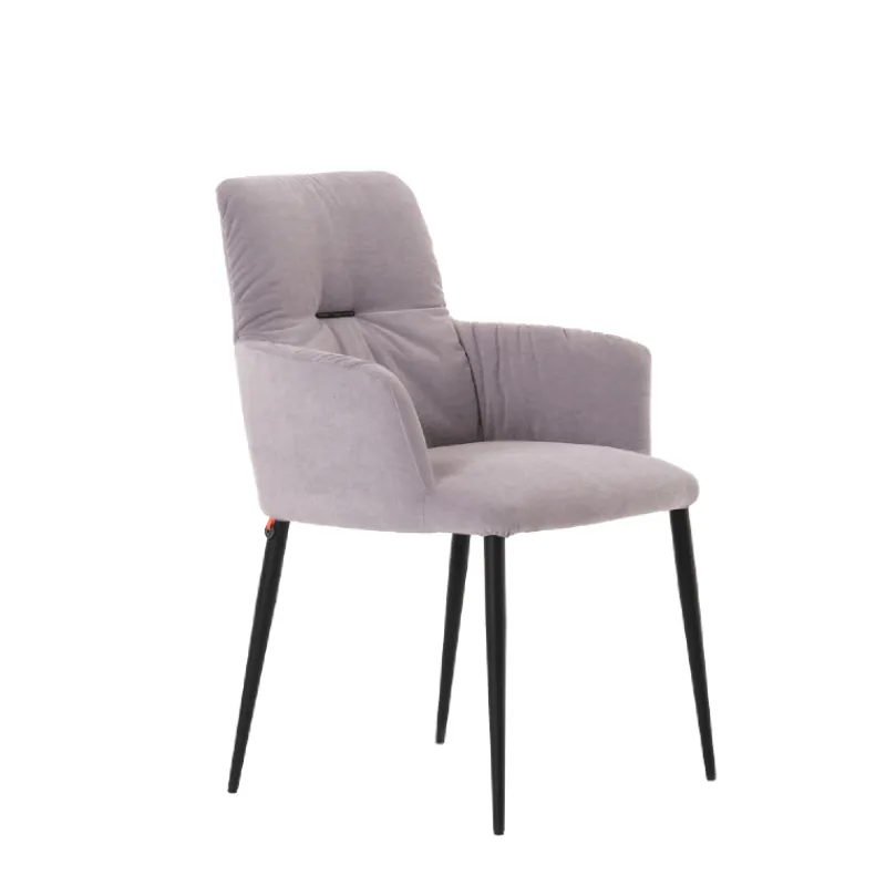 Mobitec Aura ® Chaise avec accoudoirs moderne tissu et pieds en métal* Chaise De Salle à Manger|Chaise Salon
