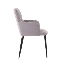 Mobitec Aura ® Chaise avec accoudoirs moderne tissu et pieds en métal* Chaise De Salle à Manger|Chaise Salon