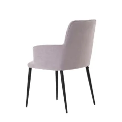 Mobitec Aura ® Chaise avec accoudoirs moderne tissu et pieds en métal* Chaise De Salle à Manger|Chaise Salon