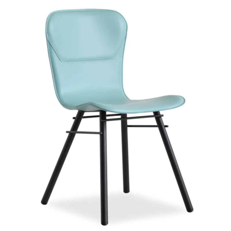 Airnova Avenue Chaise rétro design en croûte de cuir et métal* Chaise De Salle à Manger|Chaise Salon