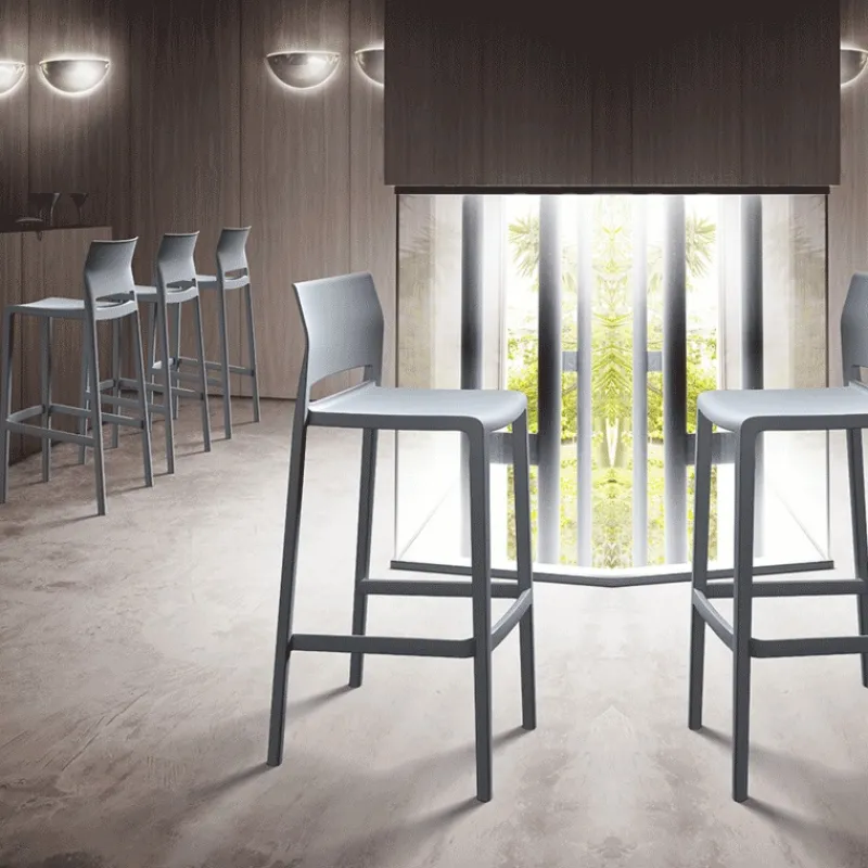Bakhita Tabouret de bar moderne empilable* Tabouret De Bar (assise +/- 80 Cm)