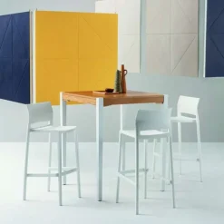 Bakhita Tabouret snack moderne empilable* Tabouret Snack (assise +/- 65 Cm)|Tabouret De Bar (assise +/- 80 Cm)