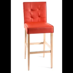 Sessio BarCarpe 2 Tabouret de bar matelassé en synthétique et bois* Tabouret De Bar (assise +/- 80 Cm)