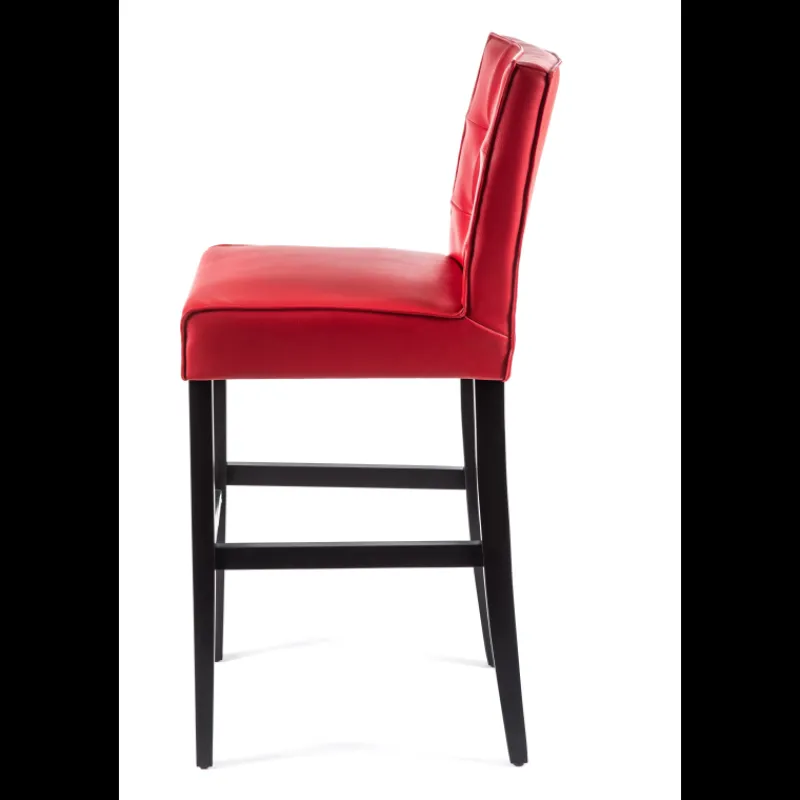 Sessio BarCarpe 2 Tabouret de bar matelassé en synthétique et bois* Tabouret De Bar (assise +/- 80 Cm)