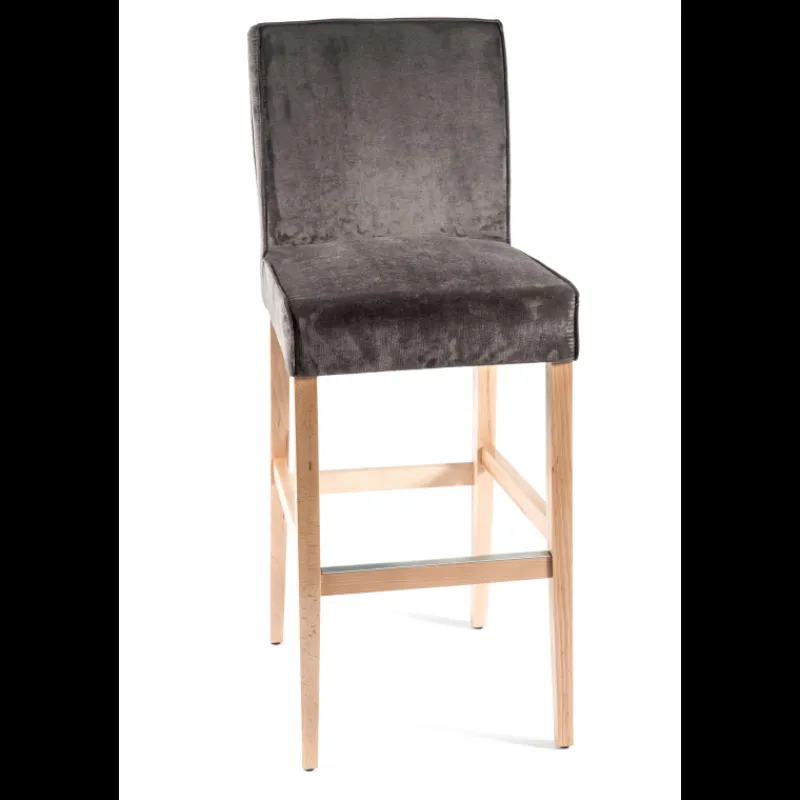 Sessio BarCarpe Tabouret de bar en tissu et bois* Tabouret De Bar (assise +/- 80 Cm)