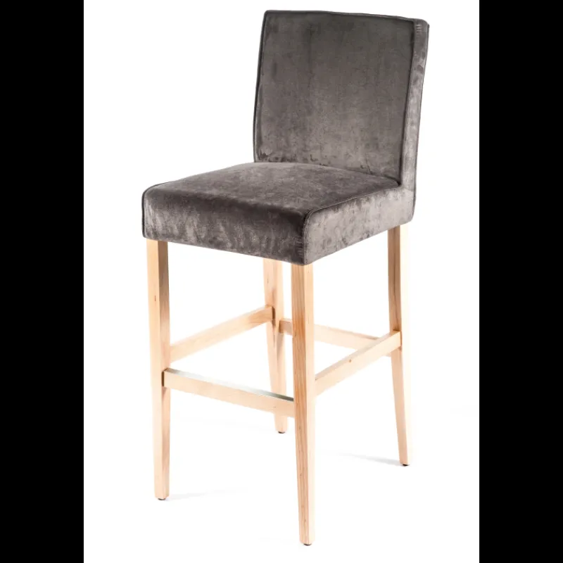 Sessio BarCarpe Tabouret de bar en tissu et bois* Tabouret De Bar (assise +/- 80 Cm)