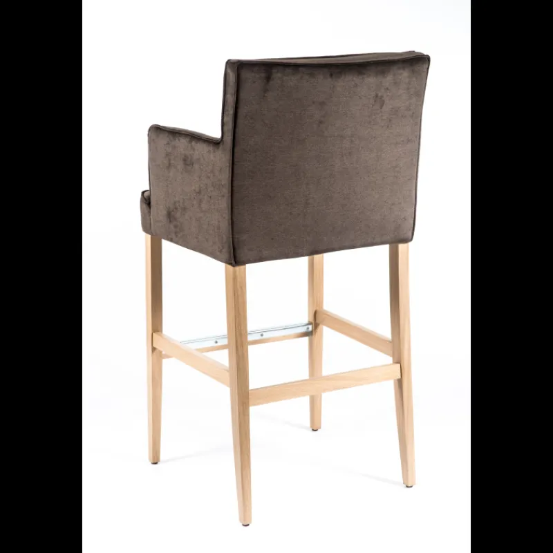 Sessio BarDiem Tabouret bar contemporain en tissu et bois* Tabouret De Bar (assise +/- 80 Cm)