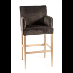 Sessio BarDiem Tabouret bar contemporain en tissu et bois* Tabouret De Bar (assise +/- 80 Cm)