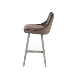 Sessio BarLars line Tabouret snack moderne coque tissu dos matelassé* Tabouret Snack (assise +/- 65 Cm)|Tabouret De Bar (assise +/- 80 Cm)