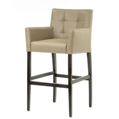Sessio BarMatiz Tabouret de bar avec dossier matelassé et accoudoirs* Tabouret De Bar (assise +/- 80 Cm)