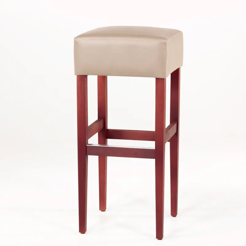 Sessio BarMax Tabouret de bar sans dossier en synthétique et bois* Tabouret De Bar (assise +/- 80 Cm)