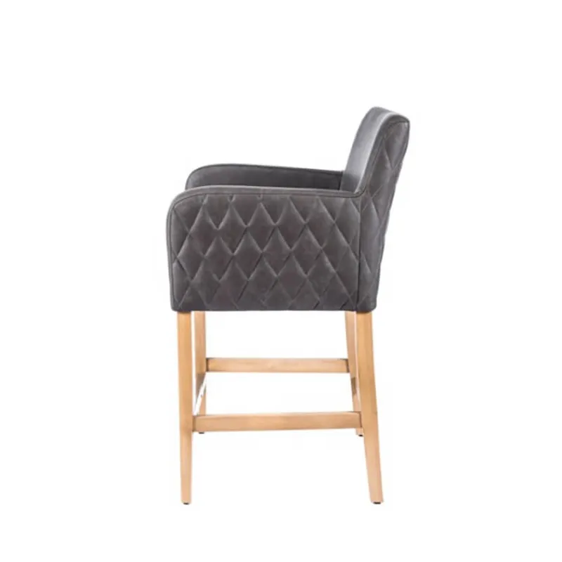 Sessio BarMoritz diamant Tabouret snack avec accoudoirs matelassé sur le dossier* Tabouret Snack (assise +/- 65 Cm)|Tabouret De Bar (assise +/- 80 Cm)