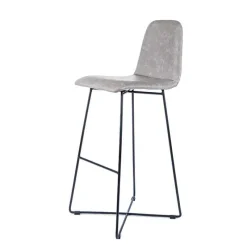 Sessio BarPandora diamant Tabouret de bar design scandinave avec pieds filaires noirs* Tabouret De Bar (assise +/- 80 Cm)