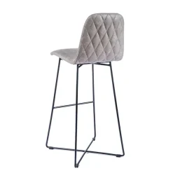 Sessio BarPandora diamant Tabouret de bar design scandinave avec pieds filaires noirs* Tabouret De Bar (assise +/- 80 Cm)