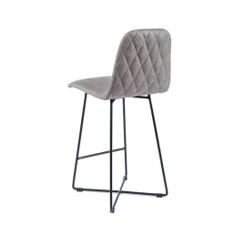 Sessio BarPandora diamant Tabouret snack design rembourré avec pieds filaires en métal noir* Tabouret Snack (assise +/- 65 Cm)|Tabouret De Bar (assise +/- 80 Cm)