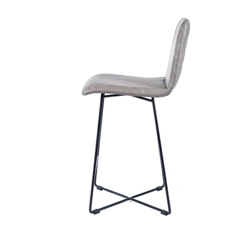 Sessio BarPandora diamant Tabouret snack design rembourré avec pieds filaires en métal noir* Tabouret Snack (assise +/- 65 Cm)|Tabouret De Bar (assise +/- 80 Cm)