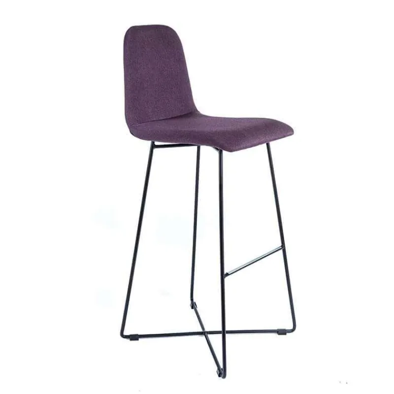 Sessio BarPandora Tabouret de bar design en tissu avec pieds filaires en métal* Tabouret De Bar (assise +/- 80 Cm)