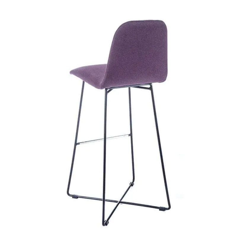 Sessio BarPandora Tabouret de bar design en tissu avec pieds filaires en métal* Tabouret De Bar (assise +/- 80 Cm)