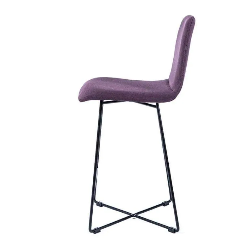 Sessio BarPandora Tabouret snack scandinave en tissu avec pieds filaires en métal noir* Tabouret Snack (assise +/- 65 Cm)|Tabouret De Bar (assise +/- 80 Cm)