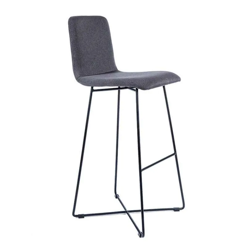 Sessio BarPlaza Tabouret de bar scandinave en tissu avec pieds filaires en métal* Tabouret De Bar (assise +/- 80 Cm)