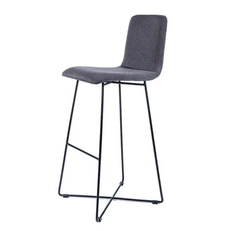 Sessio BarPlaza Tabouret de bar scandinave en tissu avec pieds filaires en métal* Tabouret De Bar (assise +/- 80 Cm)