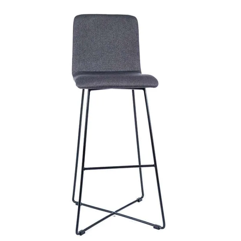 Sessio BarPlaza Tabouret de bar scandinave en tissu avec pieds filaires en métal* Tabouret De Bar (assise +/- 80 Cm)