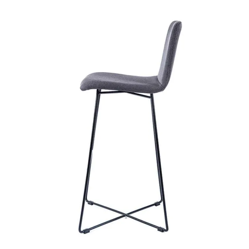 Sessio BarPlaza Tabouret de bar scandinave en tissu avec pieds filaires en métal* Tabouret De Bar (assise +/- 80 Cm)