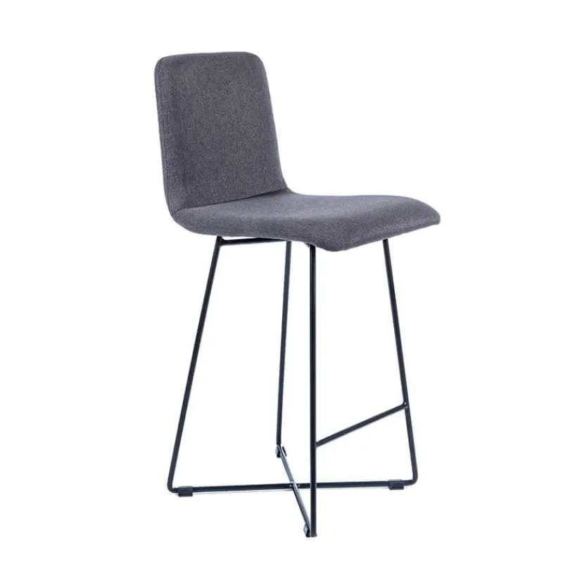 Sessio BarPlaza Tabouret hauteur 65 cm scandinave en tissu avec pieds filaires en métal* Tabouret Snack (assise +/- 65 Cm)|Tabouret De Bar (assise +/- 80 Cm)