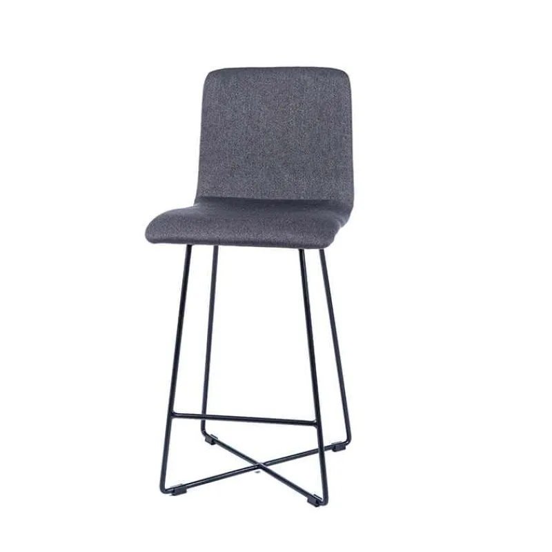 Sessio BarPlaza Tabouret hauteur 65 cm scandinave en tissu avec pieds filaires en métal* Tabouret Snack (assise +/- 65 Cm)|Tabouret De Bar (assise +/- 80 Cm)