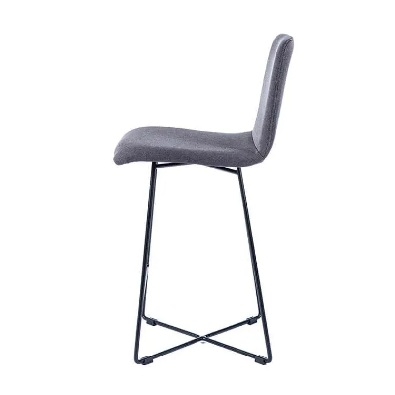 Sessio BarPlaza Tabouret hauteur 65 cm scandinave en tissu avec pieds filaires en métal* Tabouret Snack (assise +/- 65 Cm)|Tabouret De Bar (assise +/- 80 Cm)