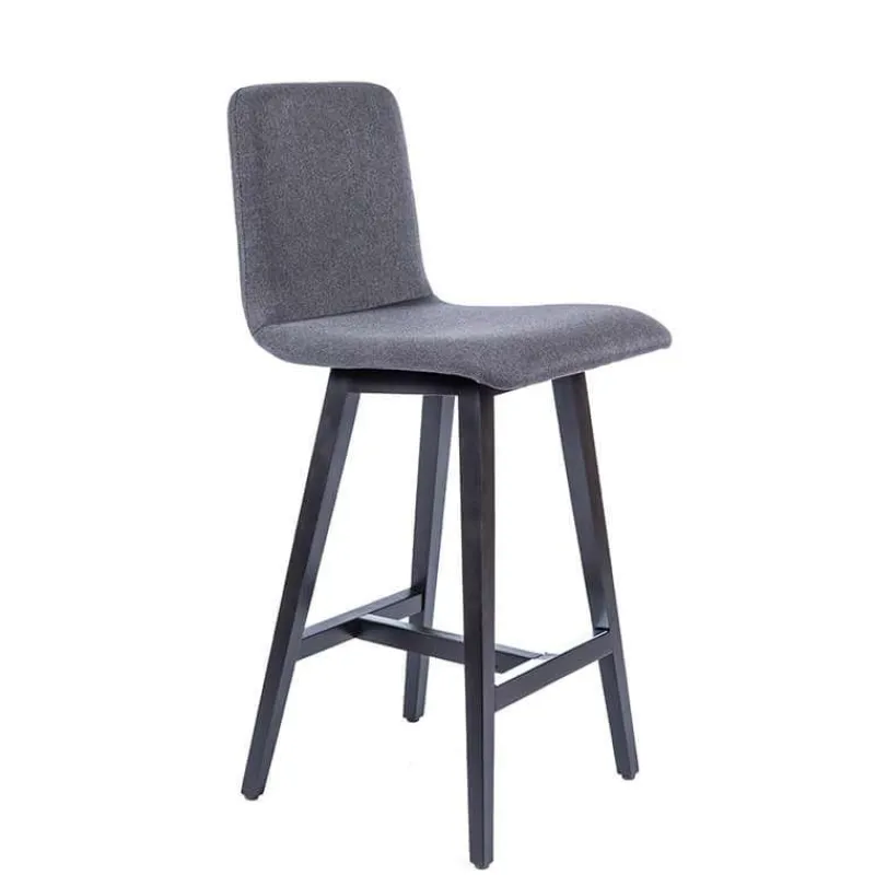 Sessio BarPlaza Tabouret snack style scandinave en tissu et pieds bois* Tabouret Snack (assise +/- 65 Cm)|Tabouret De Bar (assise +/- 80 Cm)