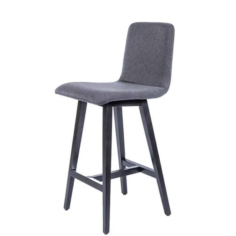 Sessio BarPlaza Tabouret snack style scandinave en tissu et pieds bois* Tabouret Snack (assise +/- 65 Cm)|Tabouret De Bar (assise +/- 80 Cm)