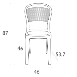 Bee Chaise moderne en polycarbonate* Chaise De Cuisine|Chaise De Salle à Manger