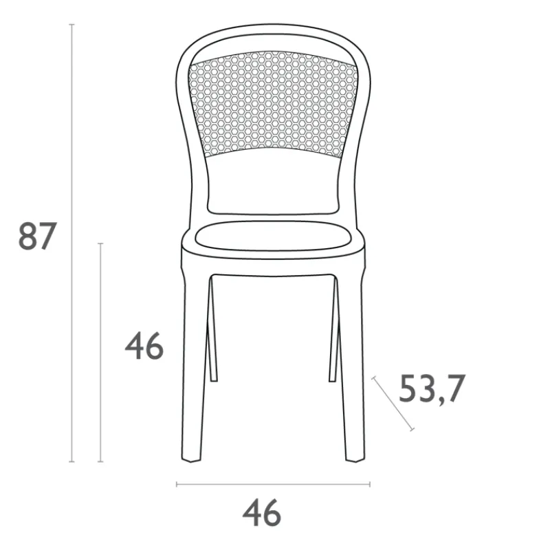 Bee Chaise moderne en polycarbonate* Chaise De Cuisine|Chaise De Salle à Manger