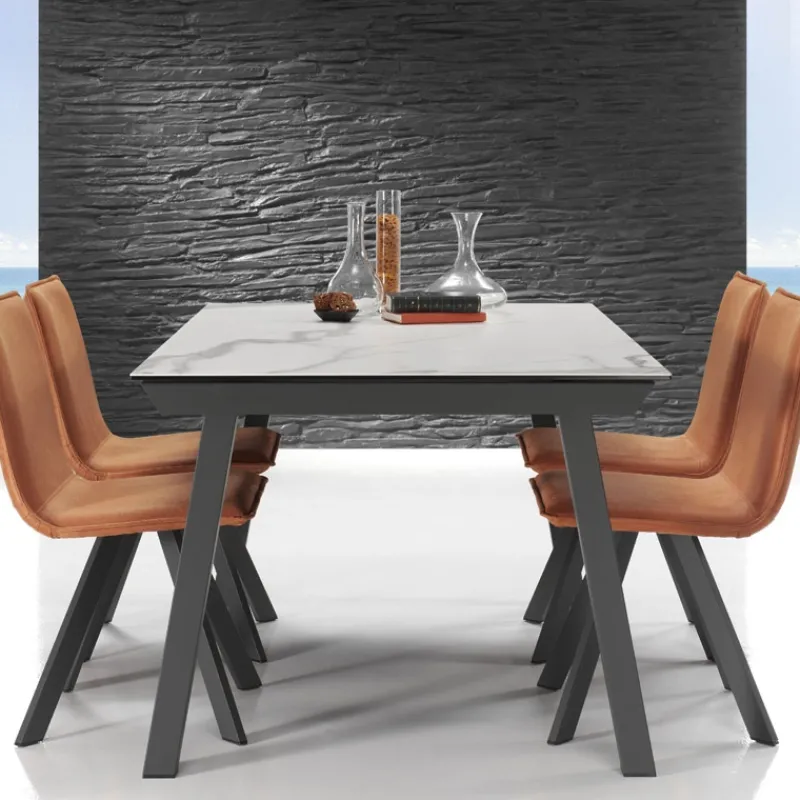 Mobliberica Benidorm Moblibérica® Table moderne extensible en céramique* Table De Salle à Manger
