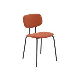 Perfecta Bistro Chaise de séjour inspiration rétro en tissu avec pieds en métal* Chaise De Salle à Manger