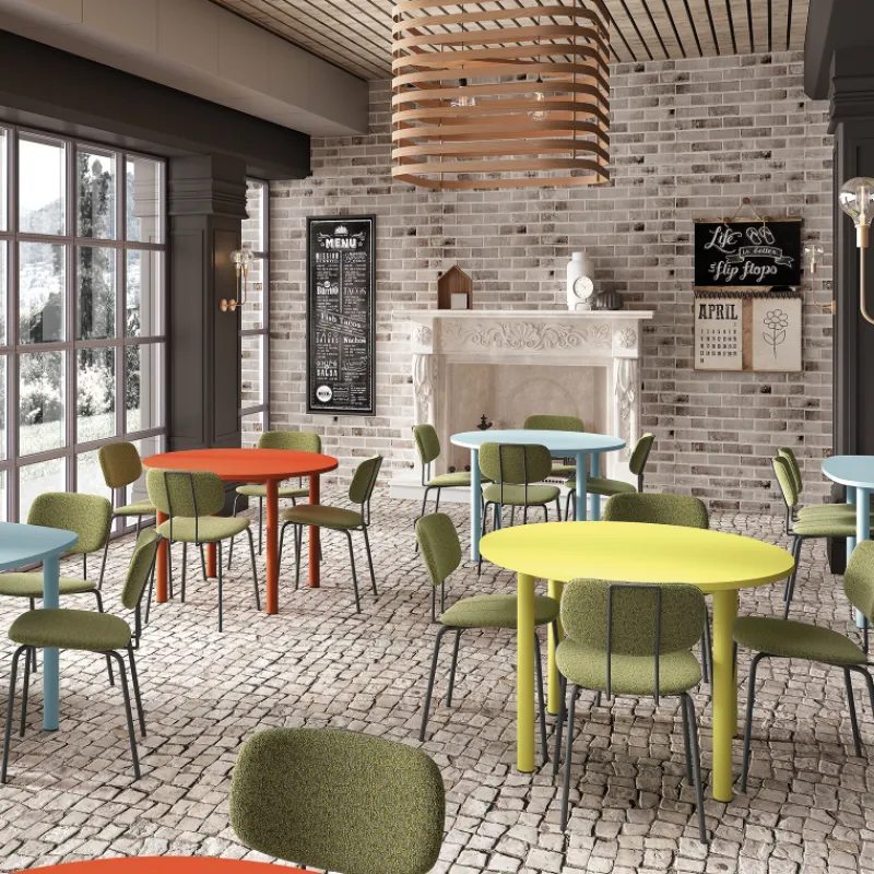 Perfecta Bistro Chaise de séjour inspiration rétro en tissu avec pieds en métal* Chaise De Salle à Manger
