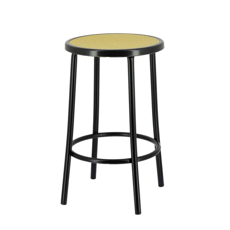 Rodet Bistro Tabouret bistrot sans dossier assise imitation cannage fabriqué en France* Tabouret Snack (assise +/- 65 Cm)|Tabouret De Bar (assise +/- 80 Cm)