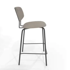 Perfecta Bistro Tabouret snack inspiration vintage en simili et pieds en métal* Tabouret Snack (assise +/- 65 Cm)|Tabouret De Bar (assise +/- 80 Cm)