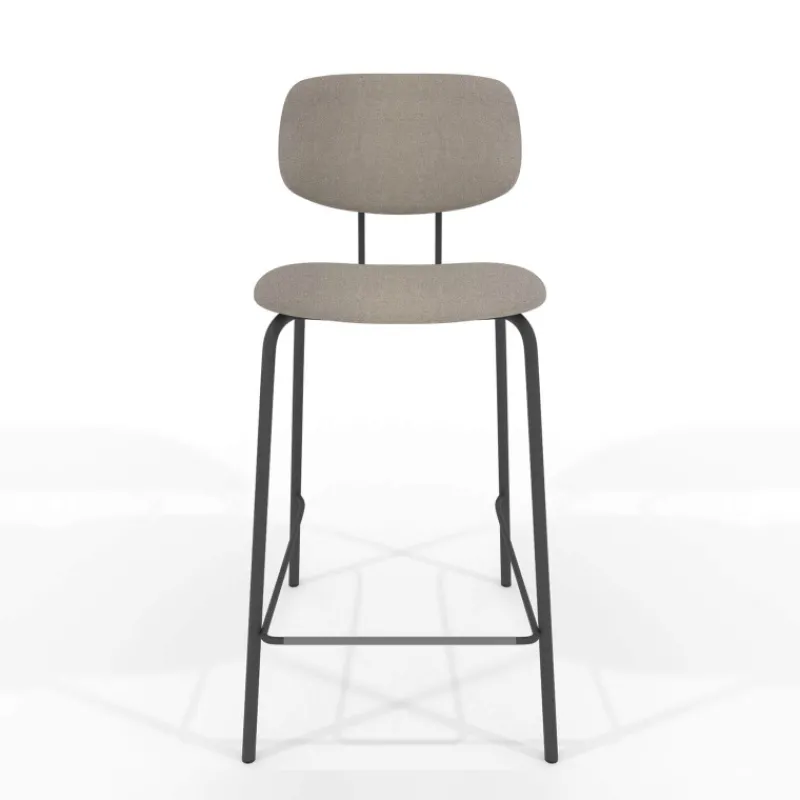 Perfecta Bistro Tabouret snack inspiration vintage en simili et pieds en métal* Tabouret Snack (assise +/- 65 Cm)|Tabouret De Bar (assise +/- 80 Cm)