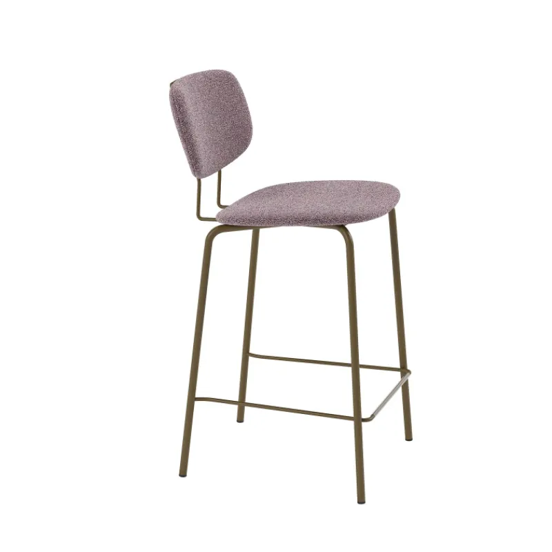 Perfecta Bistro Tabouret snack rétro en tissu et pieds en métal* Tabouret Snack (assise +/- 65 Cm)