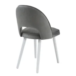 Sessio Bistrot Chaise cosy avec dossier ajouré en tissu et pieds bois* Chaise De Salle à Manger|Chaise Salon