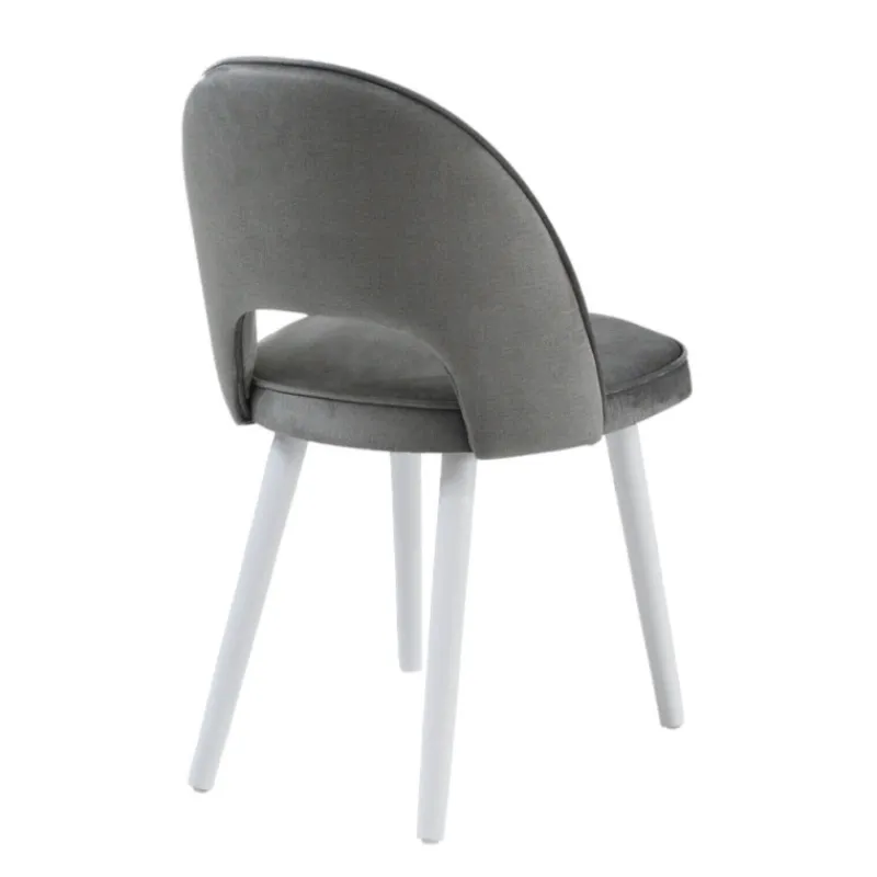 Sessio Bistrot Chaise cosy avec dossier ajouré en tissu et pieds bois* Chaise De Salle à Manger|Chaise Salon