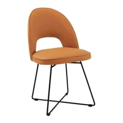 Sessio Bistrot Chaise cosy en tissu dossier ajouré avec pieds design* Chaise De Salle à Manger