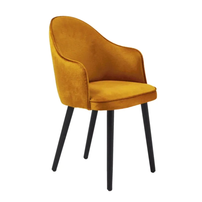 Sessio Bistrot Fauteuil confortable en tissu et pieds bois* Chaise De Salle à Manger|Chaise Salon